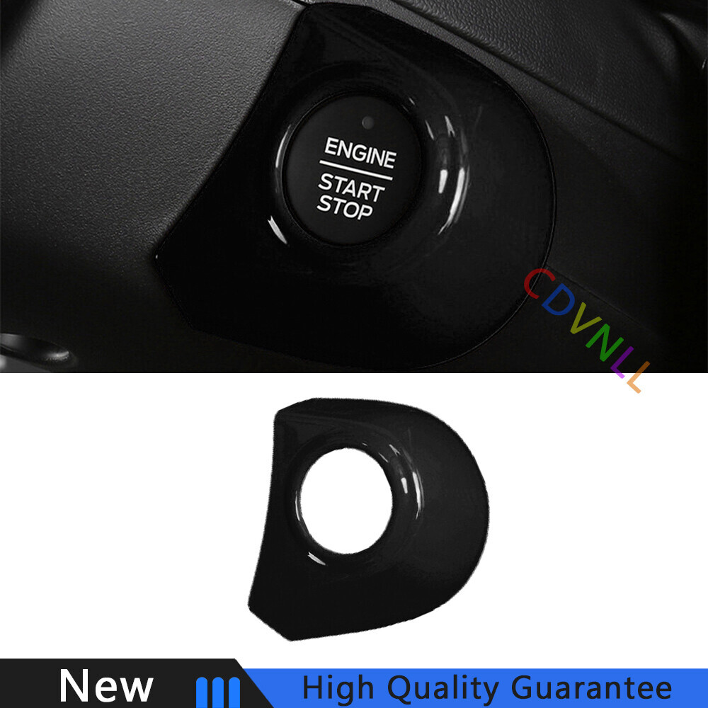 One-Click Startup Switch Frame Cover Trim For Ford Ranger 2023-2024 Bright Black