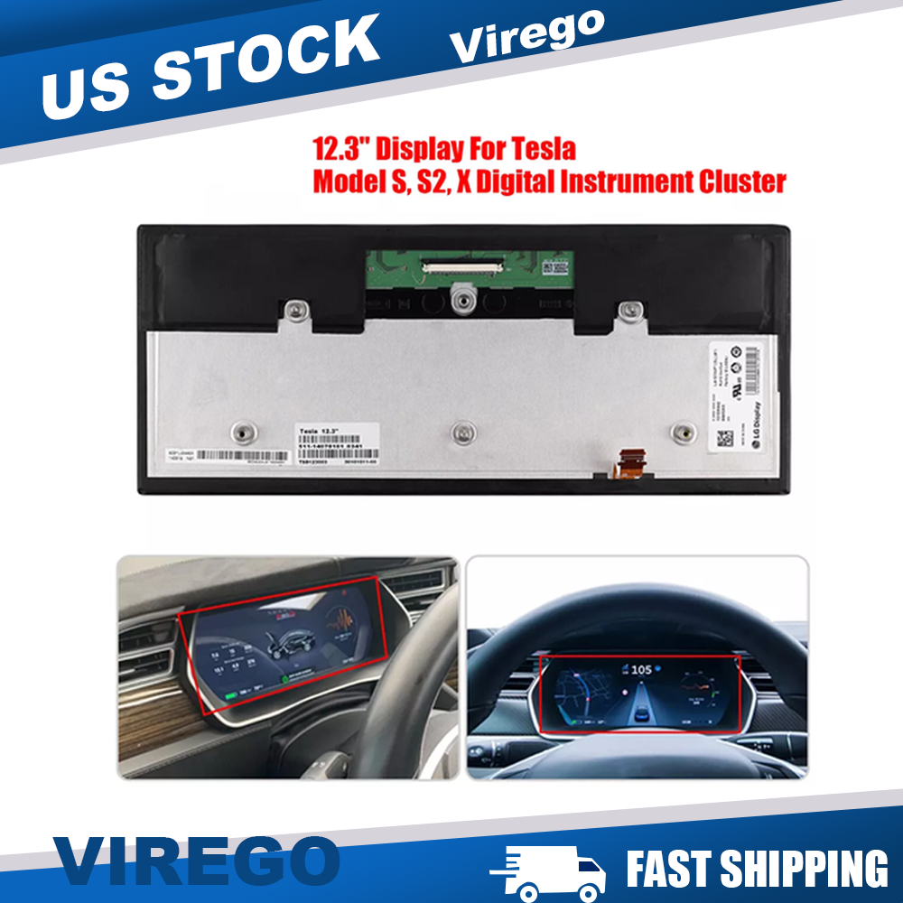 LCD Display Replacement For Tesla Model S/S2/X GEN 2 Digital Instrument Cluster