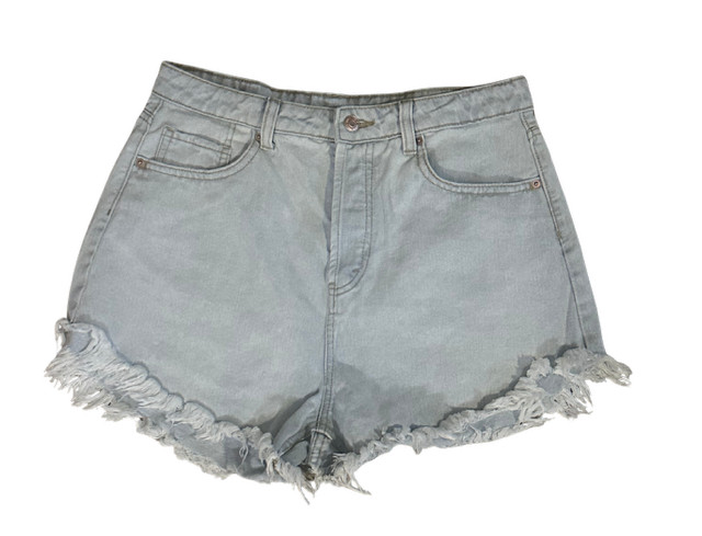 Wild Fable Women’s Denim Shorts Size 10 | High Rise Frayed Hem Jean Shorts | Lig