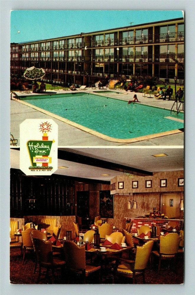 El Paso TX-Texas, Holiday Inn Midland, Advertising, Vintage Postcard