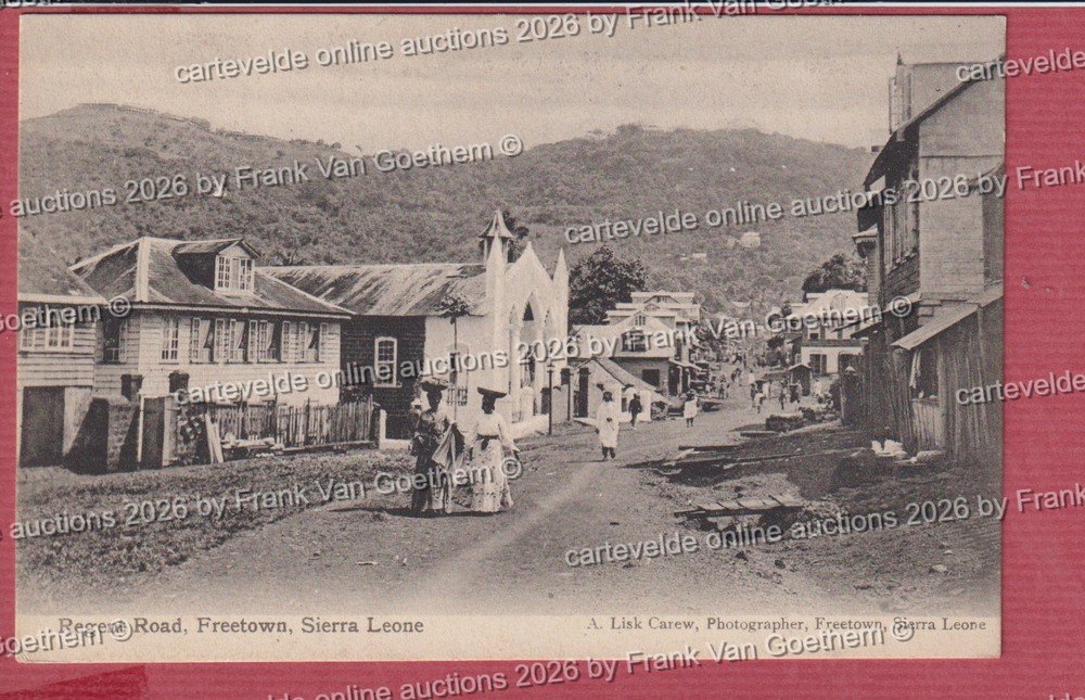 Old Postcard Sierra Leone Regent Road Freetown