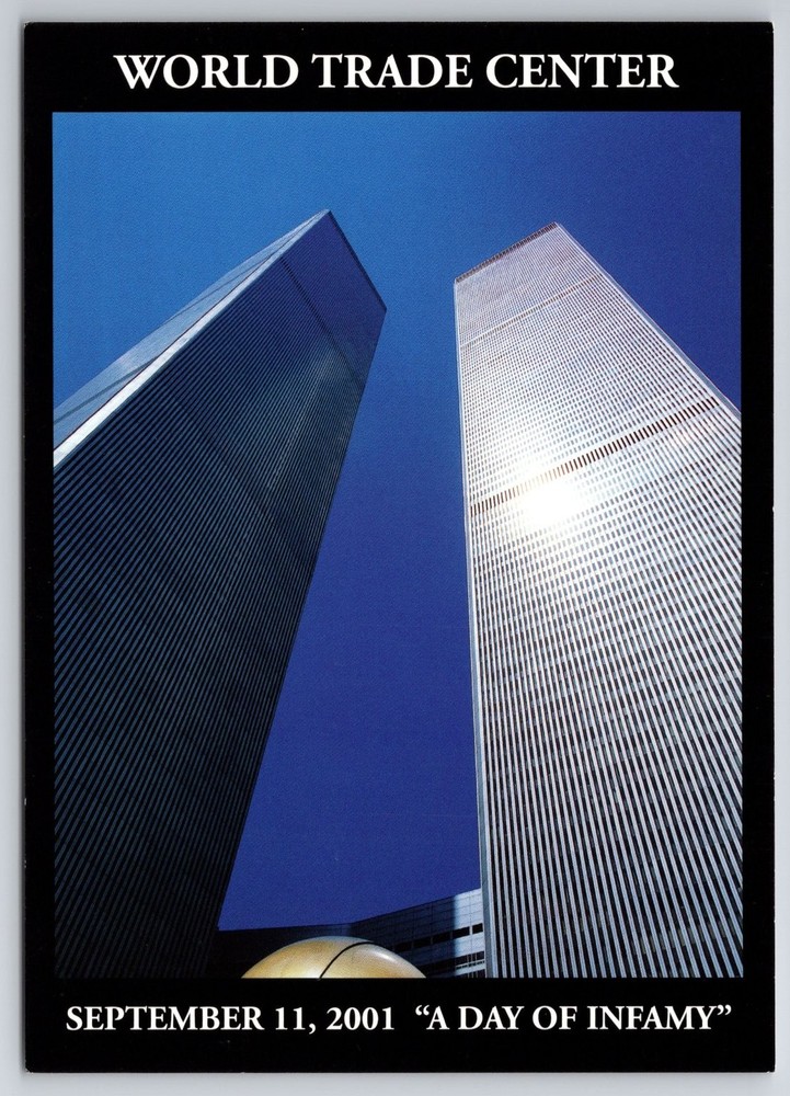 WTC Twin Towers Postcard Sept 11, 2001 