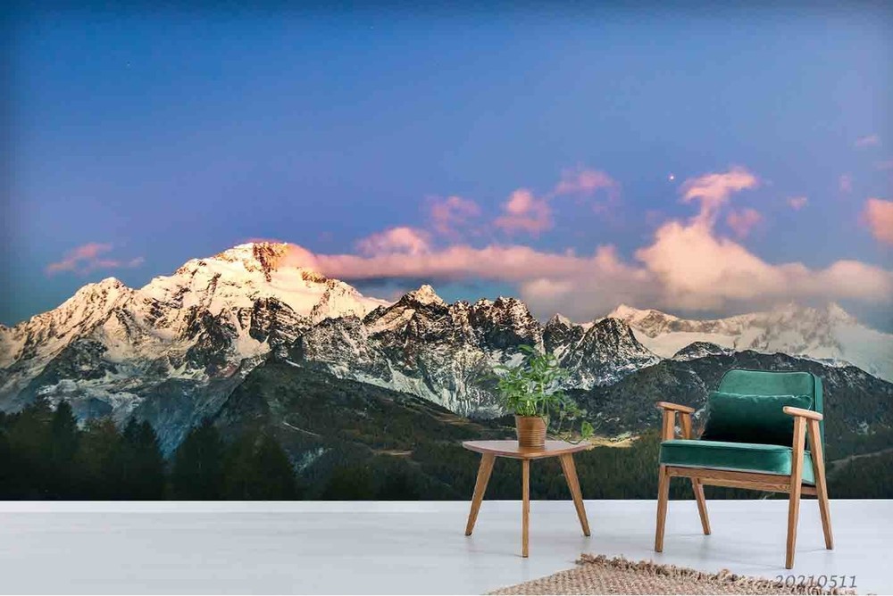 3D Sky Snow Mountain Landscape Wall Murals Wallpaper Murals Wall Sticker