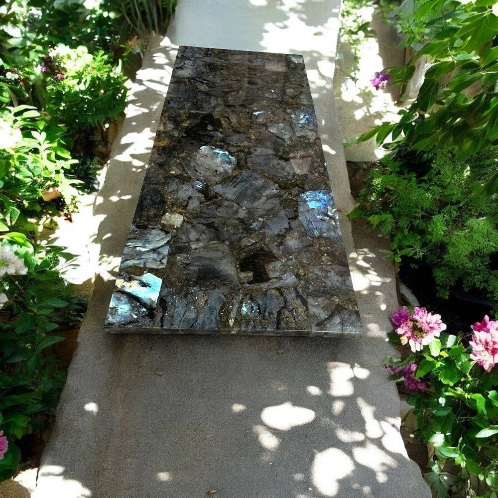 Labradorite Stone Dining Table Top for Living Room Decor