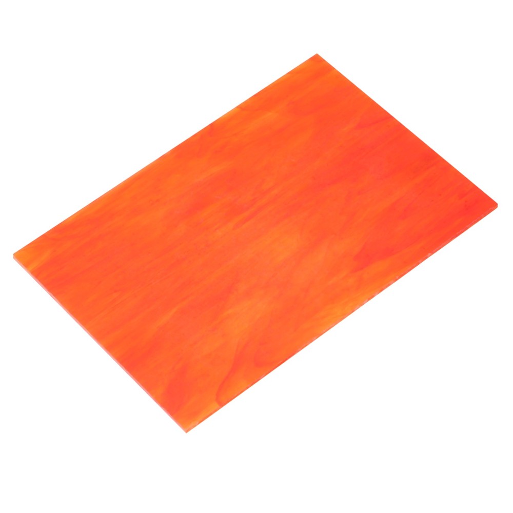 Stained Glass Sheet Mosaic Tile 7.9 Inch x 5.9 Inch, Watermelon Red