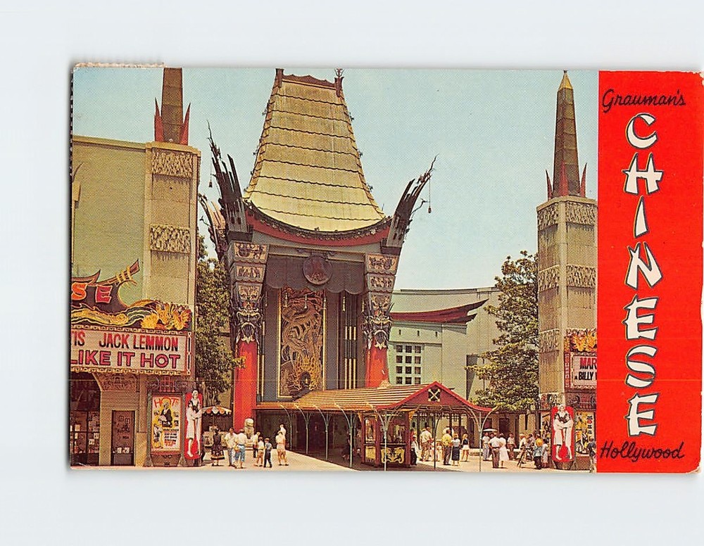 Postcard Grauman's Chinese Theatre Hollywood California USA