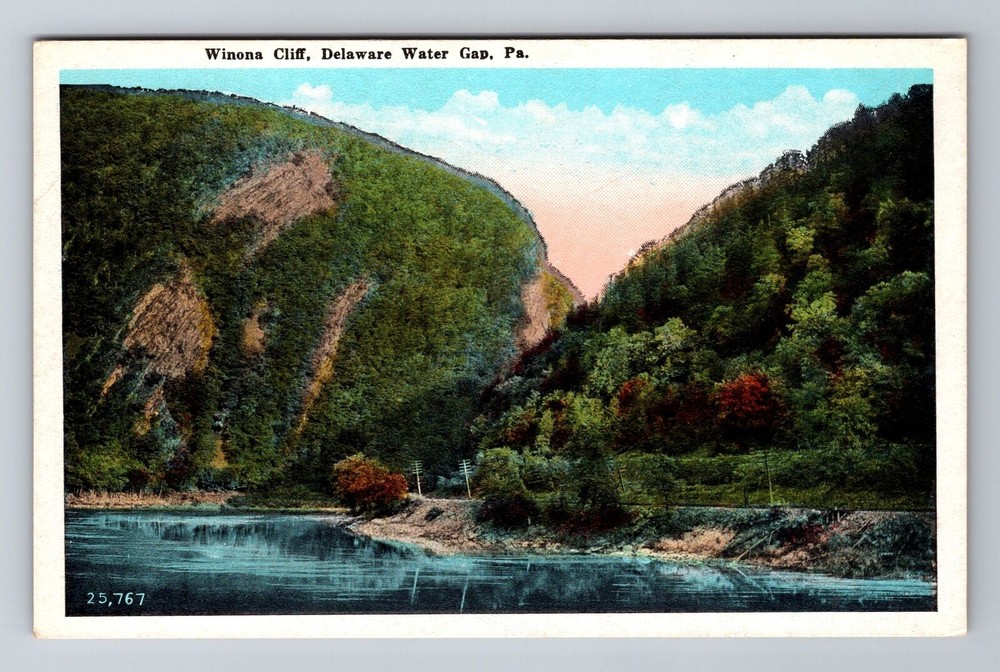 Delaware Water Gap PA-Pennsylvania, Winona Cliff, Antique, Vintage Postcard