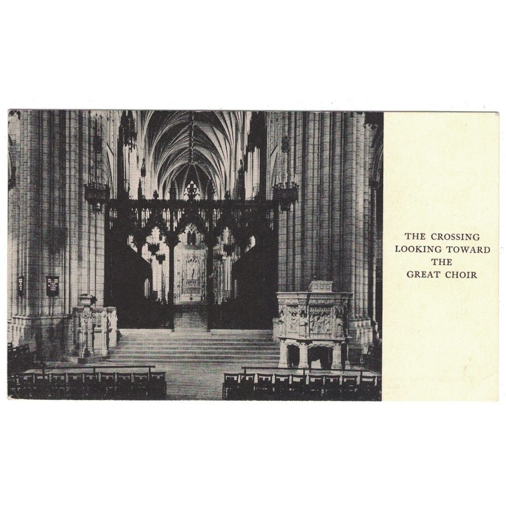 Washington DC Mount Saint Alban Cathedral Great Choir Vintage Postcard UNP
