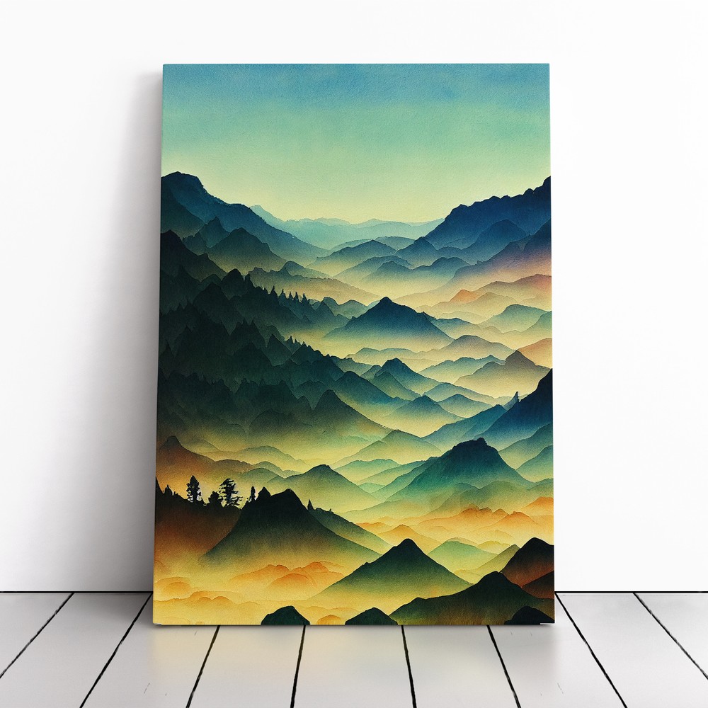 Stupendous Mountain Landscape Canvas Wall Art Print Framed Picture Home Decor