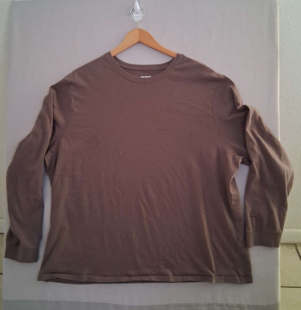 Men' SKIMS Long Sleeve Lounge Shirt : Size 3X : Brown