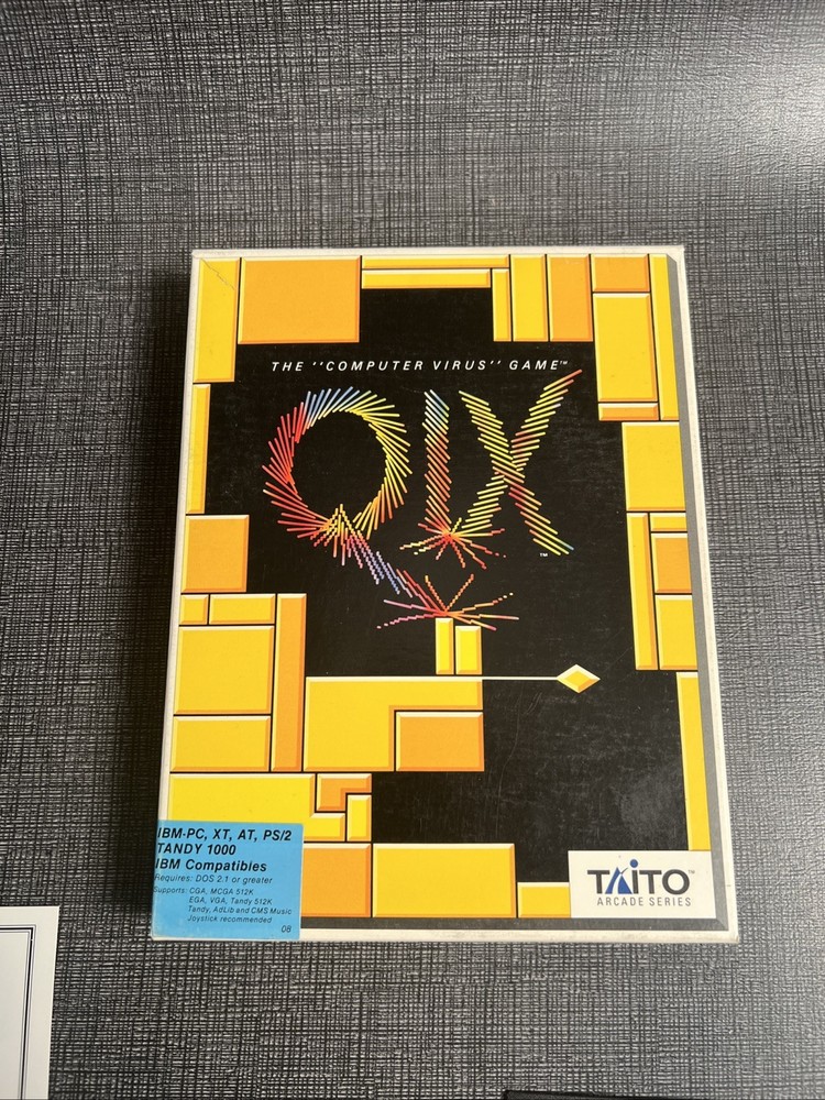 QIX by Taito 1989 Computer Game IBM PC Tandy 5.25