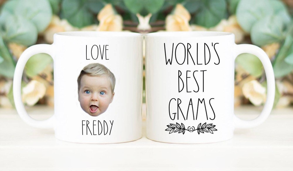 World's Best Grams Coffee Mug Father's Day Gift Personalized With Photo Of Kids