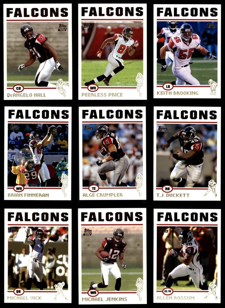 2004 Topps Falcons Almost Complete Team Set 8 - NM/MT 6830740 (10 / 11 cards)