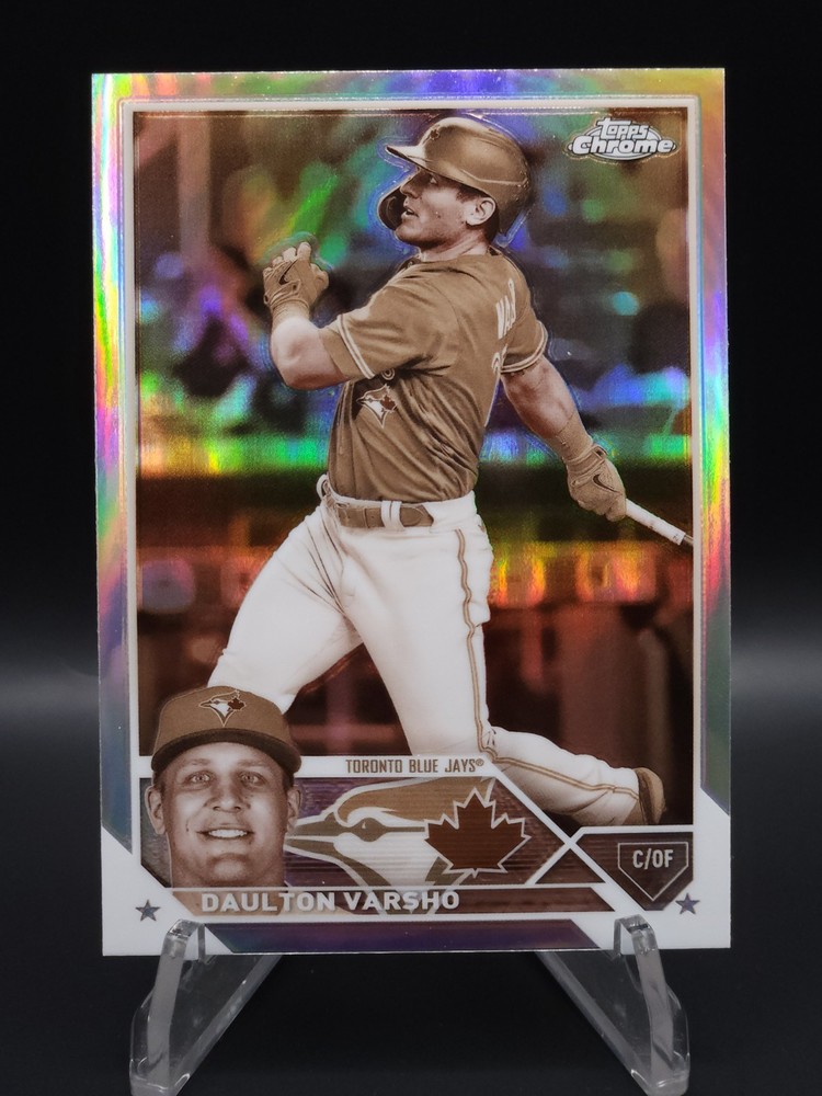 2023 Topps Chrome Daulton Varsho True Pink Refractor #33 Blue Jays /399