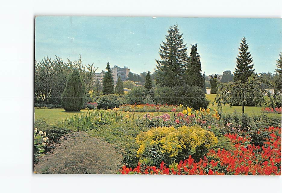 Postcard Flowers in Stanley Park Vancouver British Columbia Canada North America
