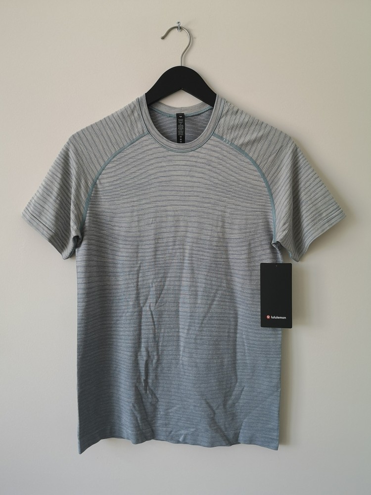 NWT LULULEMON WVCH/WHTO Blue Grey Metal Vent Tech SS 2.0 Top Shirt Men's XL