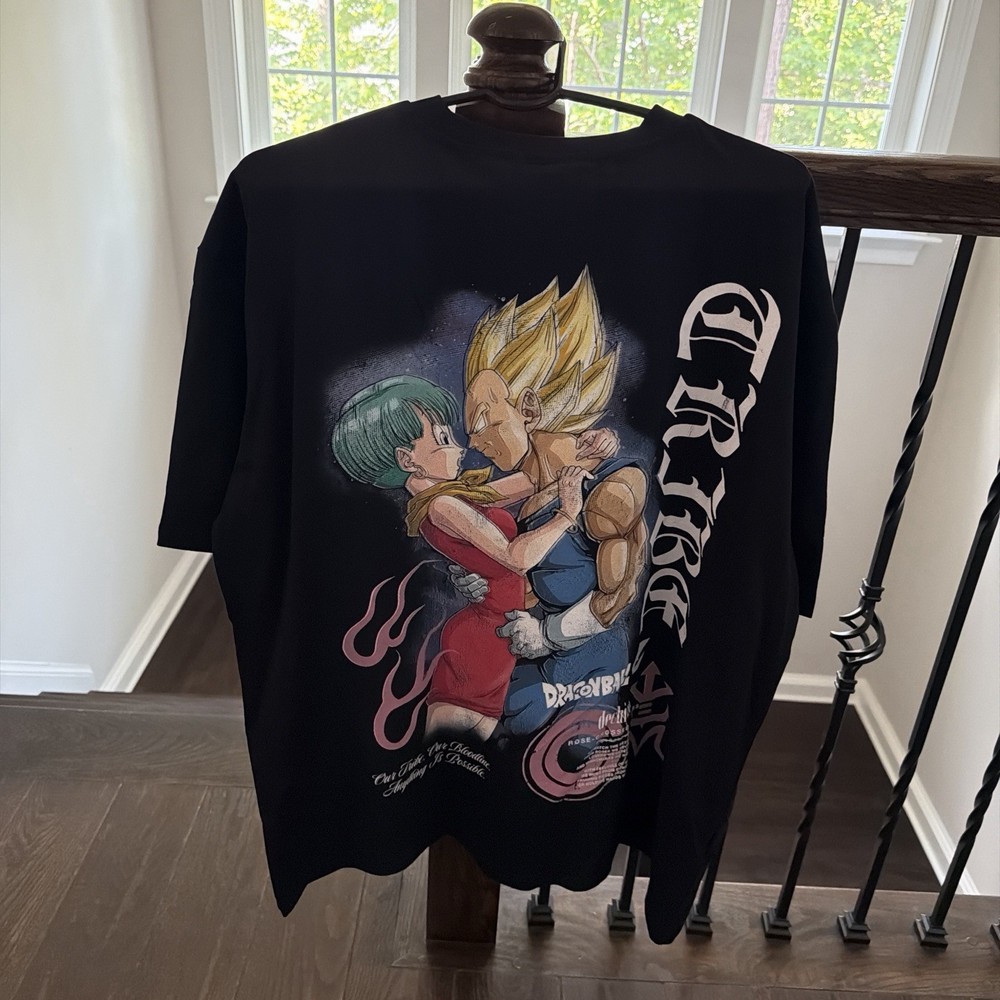 DECHIRE Collabs Dragon Ball Z Bulma and Vegeta Shirt Size XL
