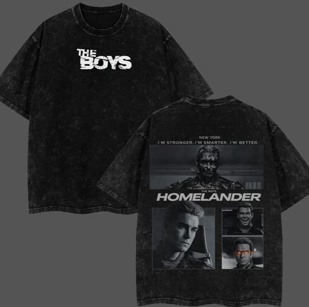 The Boys Season 5 Homelander Vintage Washed Graphic T-Shirt Comic Tee