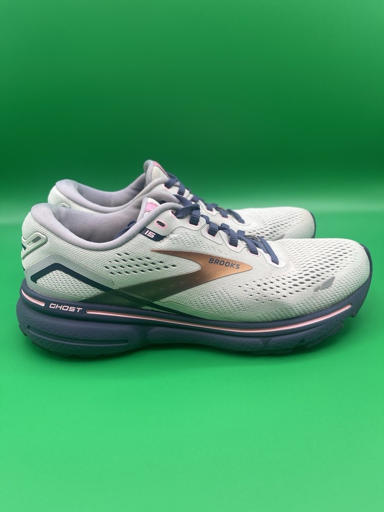 Brooks Ghost 15 Womens Running Shoes Sneakers Gray Purple Pink SZ 7