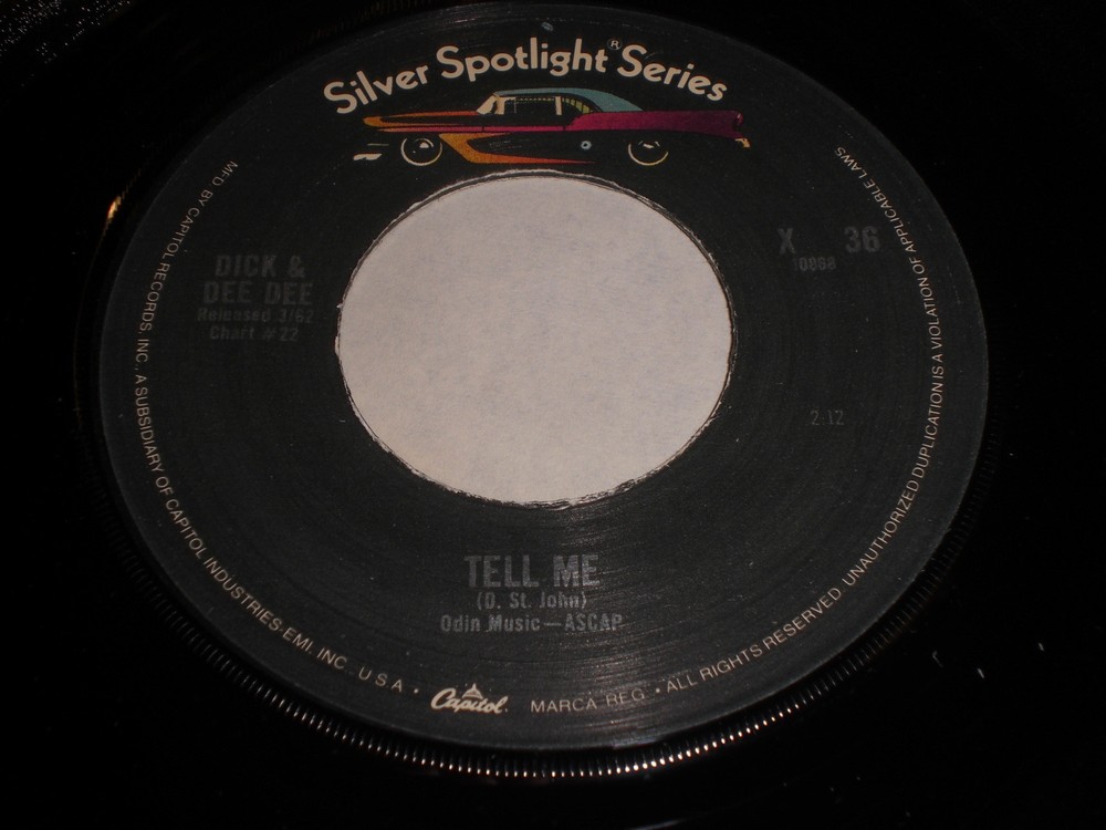 Dick & Dee Dee - Tell Me / The Mountain's High 45 RPM Record
