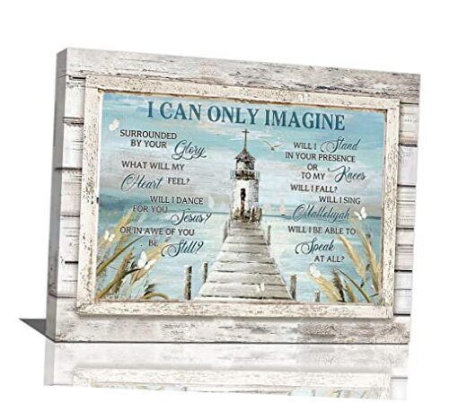 Nautical Lighthouse Wall Art Christian Cross Wall 20L
