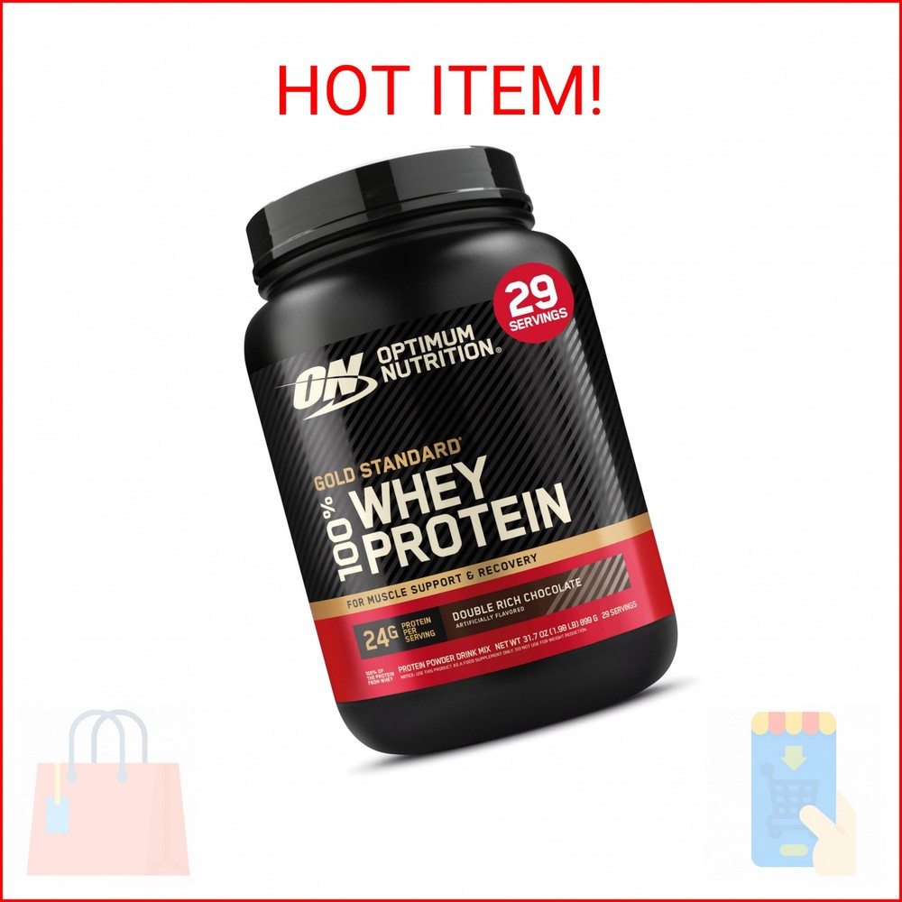 Optimum Nutrition Gold Standard Whey Protein Powder Double Rich Chocolate 5lbs
