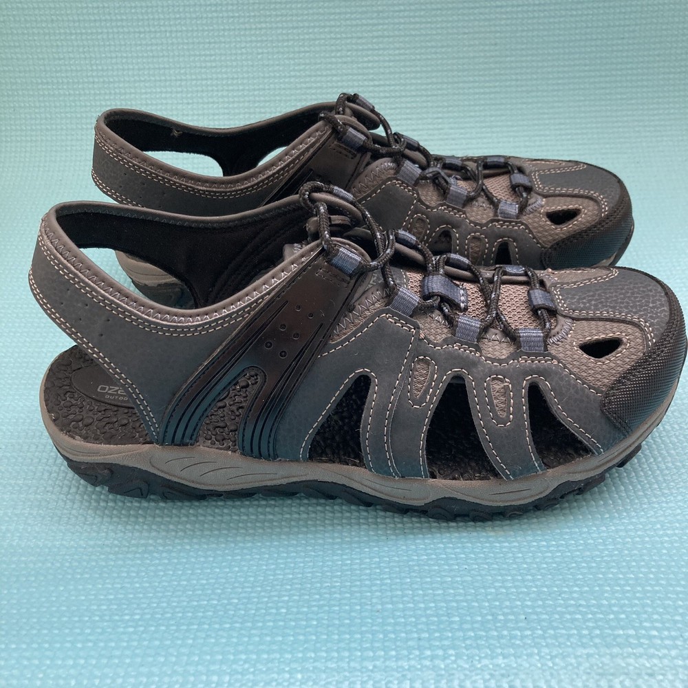 Ozark Trail Mens Blue Gray Waterproof Adjustable Hiking Sandals Size 8