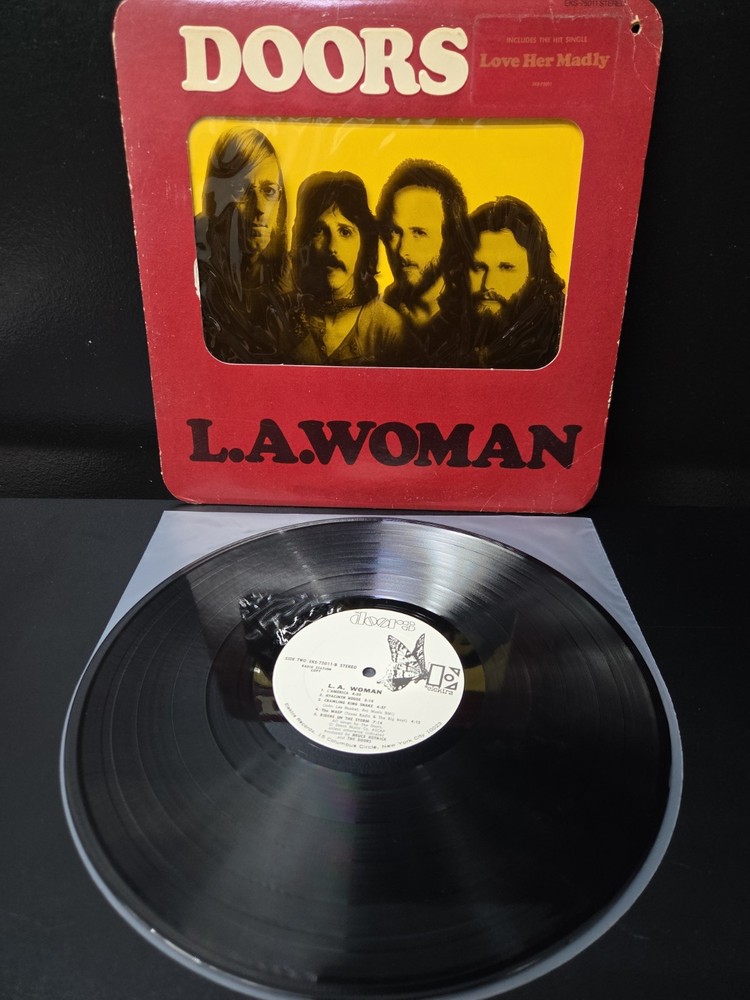 The Doors L.A. Woman Lp Vinyl 1971 1st WL PROMO Press Die-Cut/Hype/Insert VG+