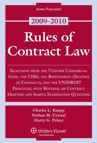 Rules of Contract Law: - Paperback, by Knapp Charles L.; - Acceptable n