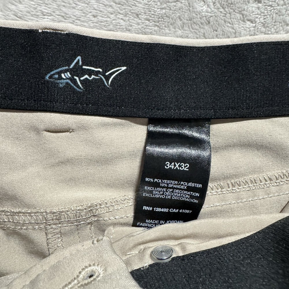 Greg Norman Golf Pants Men's 34x32 Beige Activewear Stretch Performance Preppy