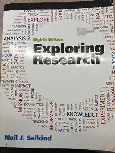 Exploring Research (8th Edition) - Paperback, by Salkind Neil J. - Acceptable