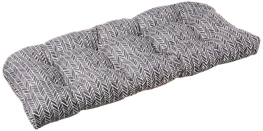 Outdoor/Indoor Herringbone Slate Seat Cushions, Gray, 1 Count (Pack of 1) 1 C...