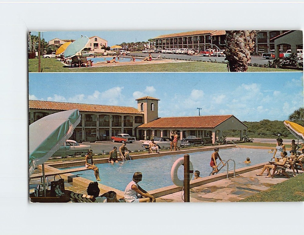 Postcard La Fiesta Court St. Augustine Beach Florida USA