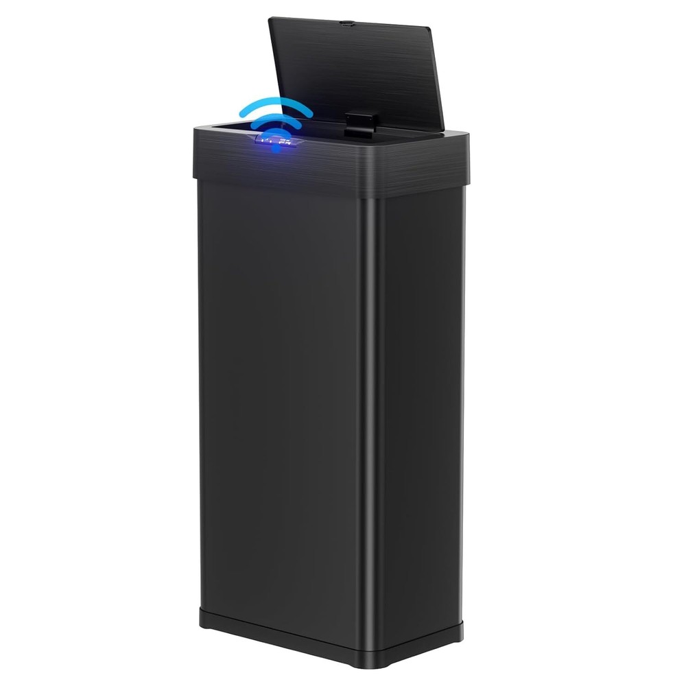 13.2 Gal Automatic Trash Can Stainless Steel Motion Sensor Kitchen Garbage Can