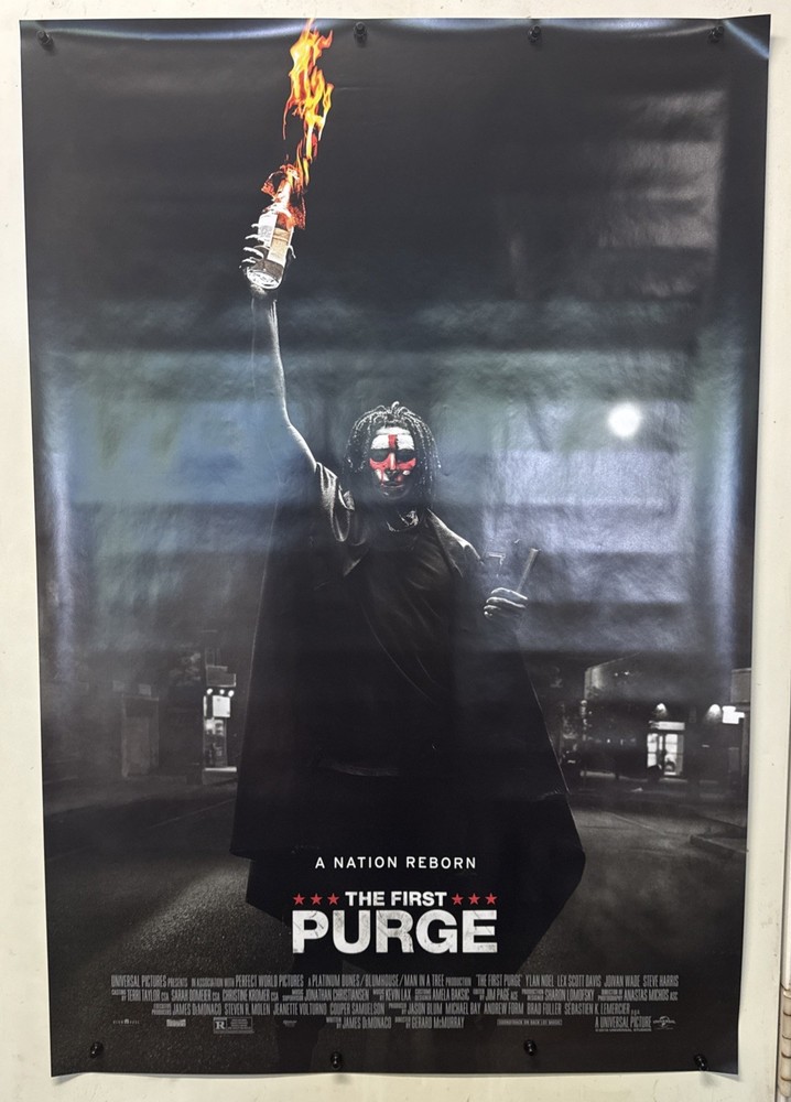 The First Purge 2018 Original One Sheet Rolled Double Sided Movie Poster 27X40