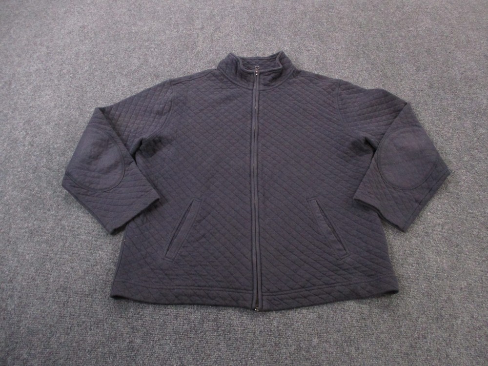 Billy Reid Jacket Mens XL Gray Outdoors Sport Hiking Quilted Elbow Patch Preppy
