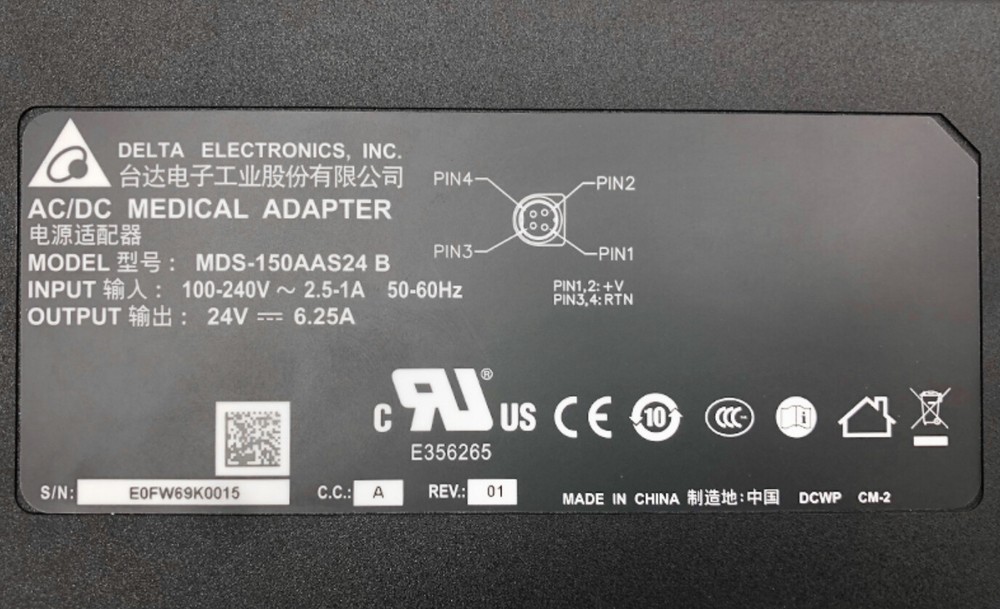 1PC MDS-150AAS24B 24V 6.25A150W MDS-150AAS24 B   AC-DC Medical Power Adapter