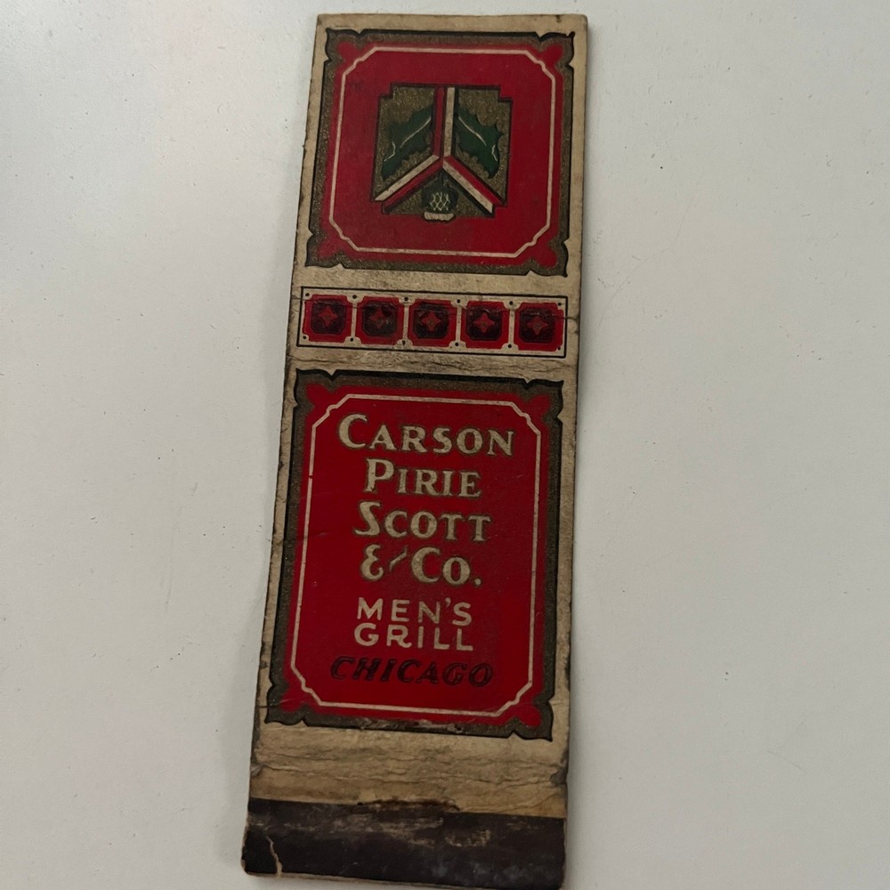 Carson Pirie Scott & Co Men's Grill Chicago Vintage Matchbook Cover SMB13-5