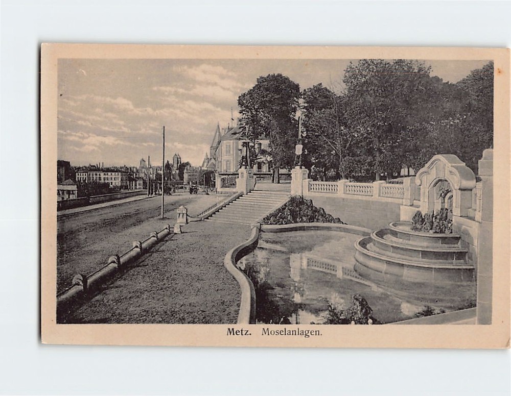 Postcard Moselanlagen Metz France