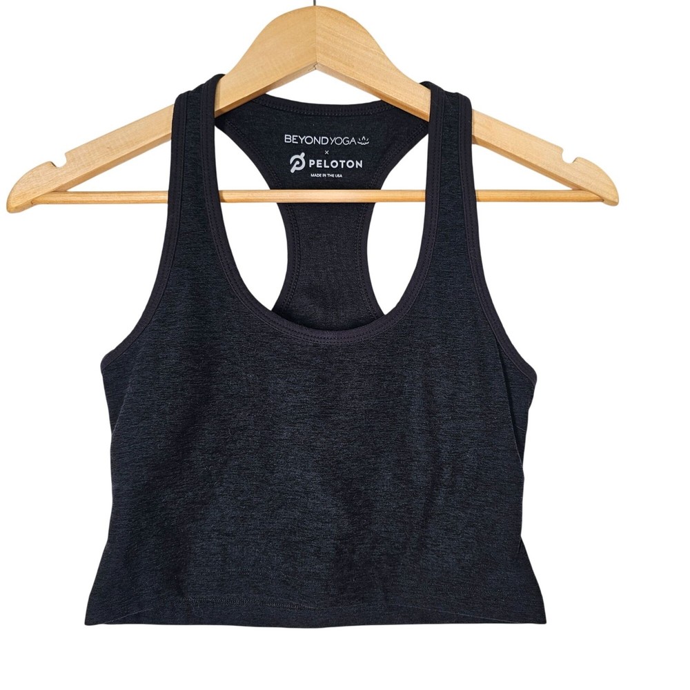 Beyond Yoga X Peloton Women's Sports Bra Crop Racerback Cut Out Black S