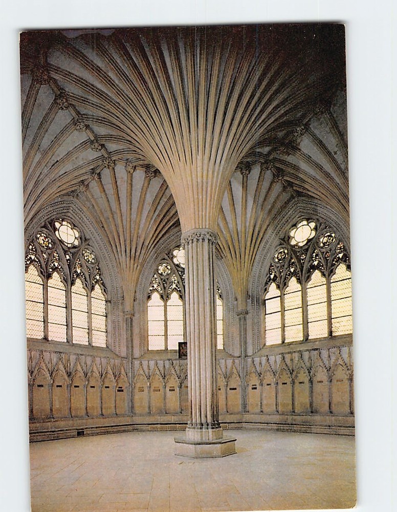 Postcard The Chapter House Wells Cathedral Wells England