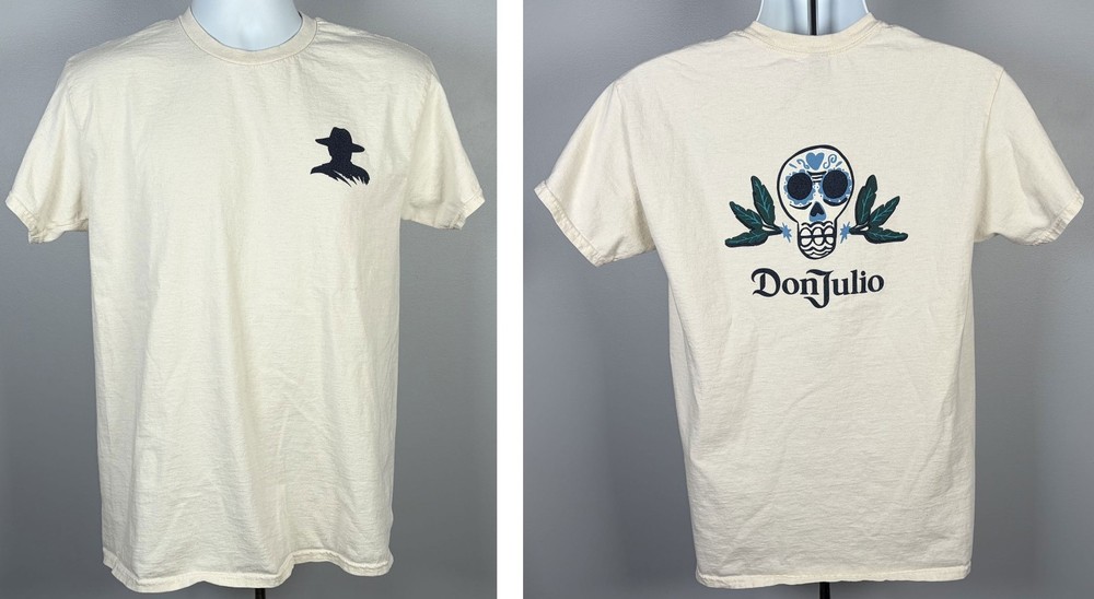 Don Julio Tequila Calavera Sugar Skull Logo T Shirt Mens Medium Cotton