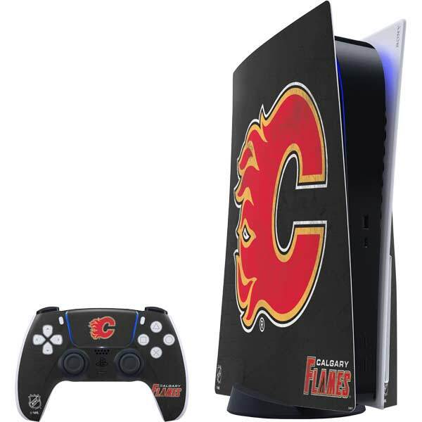 NHL Calgary Flames PS5 Bundle Skin - Calgary Flames Distressed