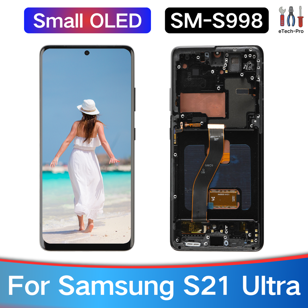 Small OLED For Samsung Galaxy S21 Ultra G998 TouchScreen LCD Display Replacement