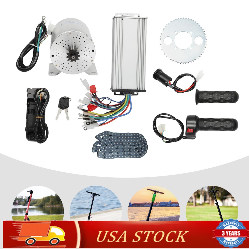 72V BLDC Motor Kit And Brushless Controller For Electric Scooter Go Kart 3000W