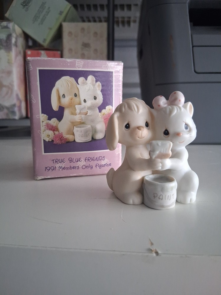 Precious Moments BC912 True Blue Friends 1991 Figurine