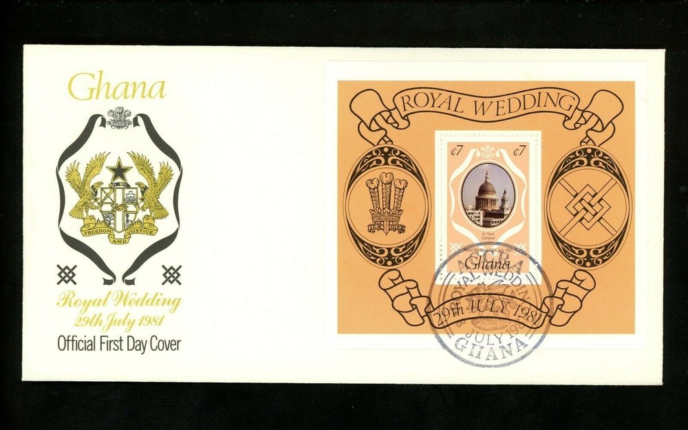 Postal History Ghana FDC #762 Royal Wedding Princess Diana 1981