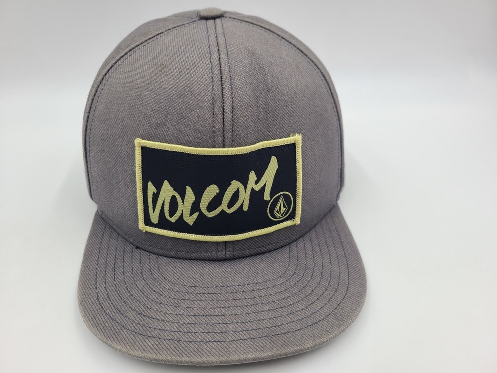 Youth Volcom Stone Snap Adjustable Hat Cap Skate Skateboard Surf Boy Girl Gray