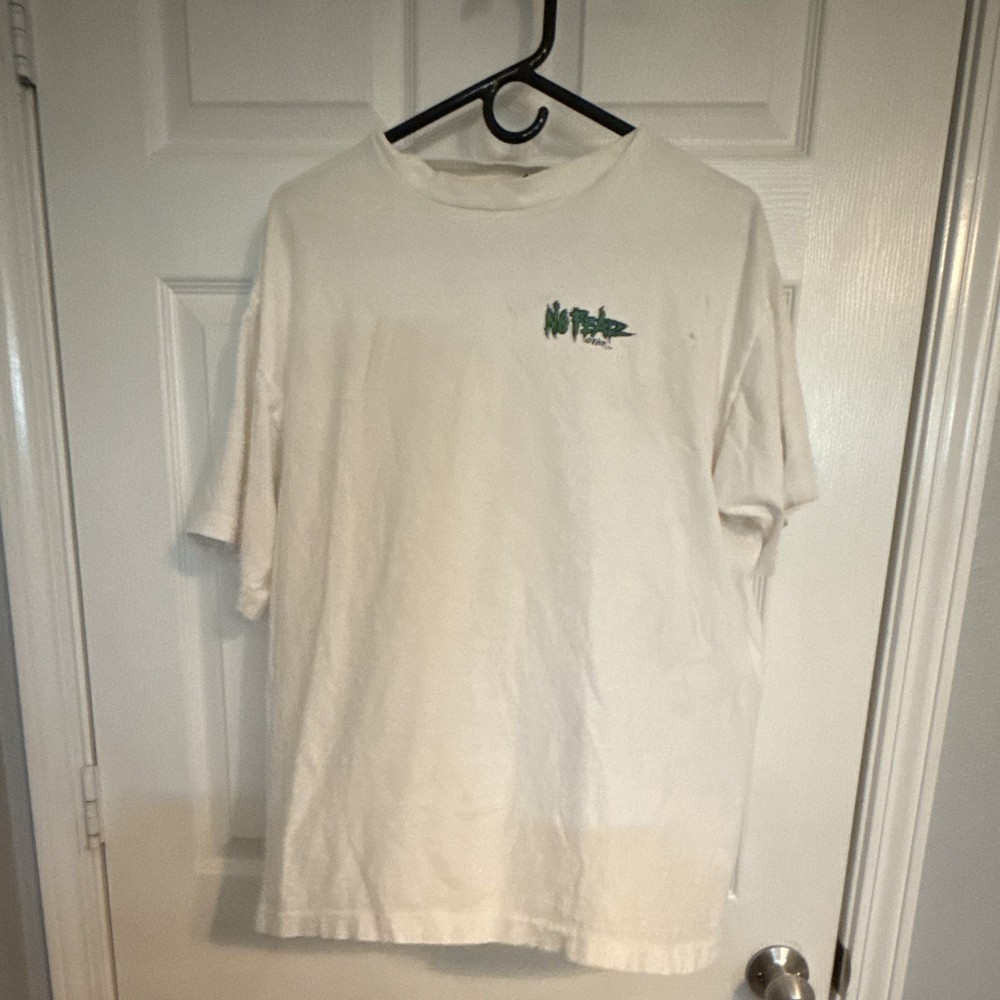 No Fear XL Motivational Graphic Men's Cotton T-Shirt White