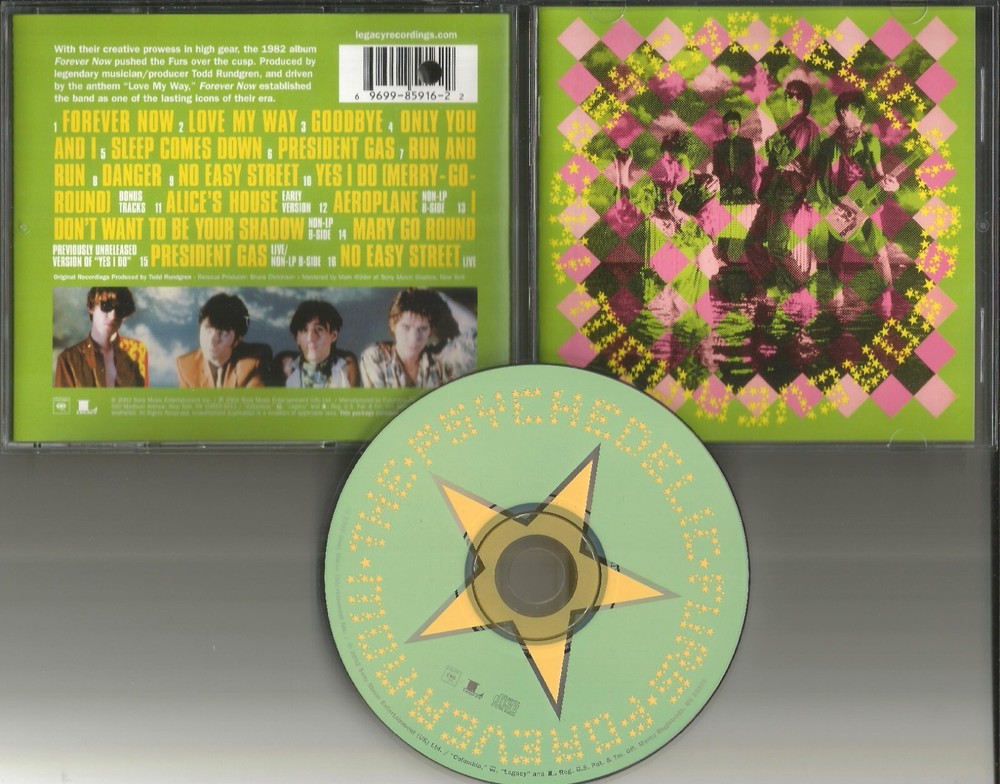 PSYCHEDELIC FURS Forever Now w/ 6 BONUS TRX w/ UNRELEASED & LIVE Remastered CD